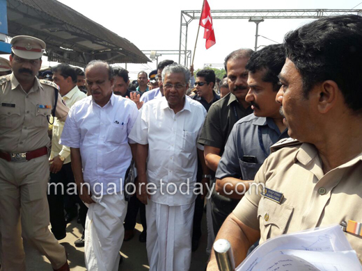 Pinarai arrives in mangalore